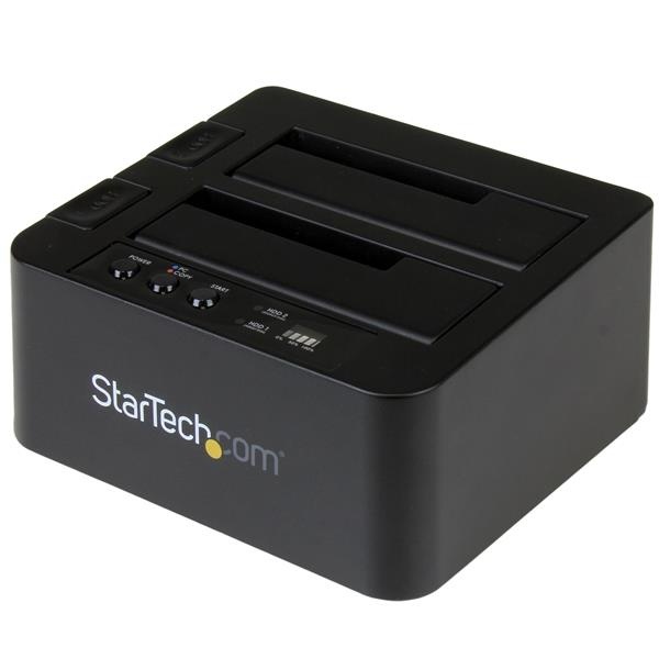 StarTech.com Docking Station con Función de Copiado Rápido de 2 Bahías, USB 3.1, SATA, 2.5''/3.5''