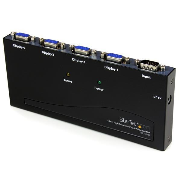 StarTech.com Video Splitter ST124PRO, 4 Puertos VGA