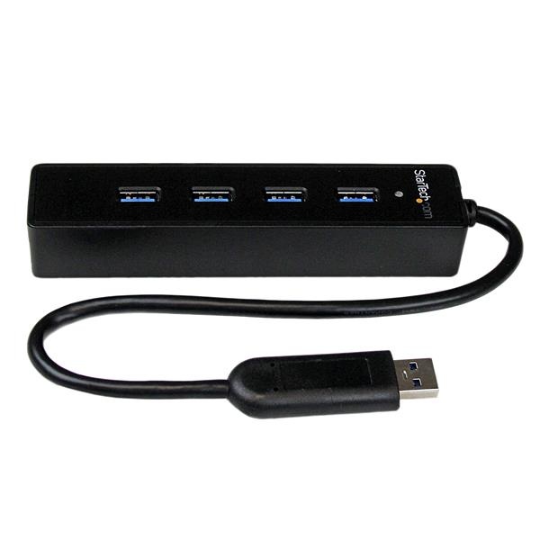 StarTech.com Hub USB A 3.0 Macho - 4x USB A 3.0 Hembra, 5000 Mbit/s, 15cm, Negro