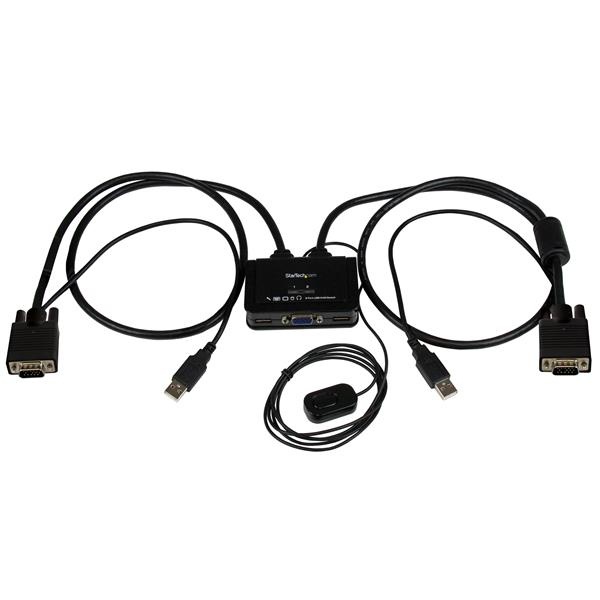 StarTech.com Cable Switch KVM SV211USB, USB+VGA, 85cm, Negro