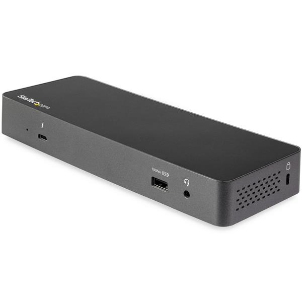 StarTech.com Docking Station TB3CDK2DP Thunderbolt 3, 3x USB-C, 2x USB 3.2, 2x DisplayPort, 1x RJ-45, Gris