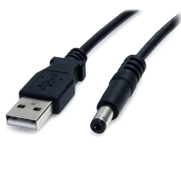 StarTech.com Cable USB A Macho - Conector Coaxial, 2 Metros, Negro