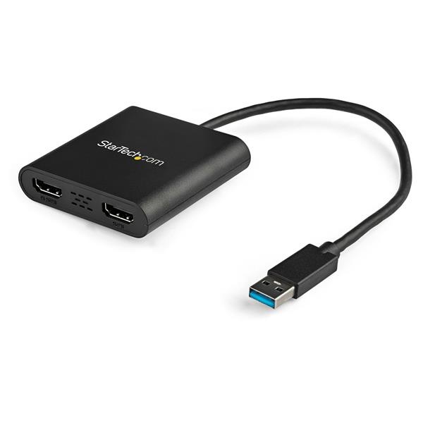 StarTech.com Adaptador de Video Externo USB 3.0 a 2 Puertos HDMI 4K para 2 Pantallas