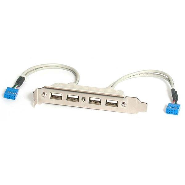 StarTech.com Cabezal Bracket 4x USB 2.0 con Conexión a Placa Base 2x IDC10