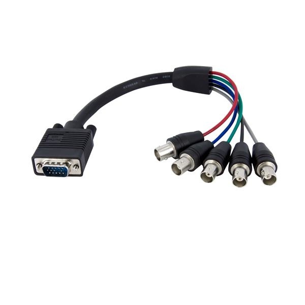 StarTech.com Cable VGA HD15 Macho - 5x BNC Coaxial Hembra, Negro
