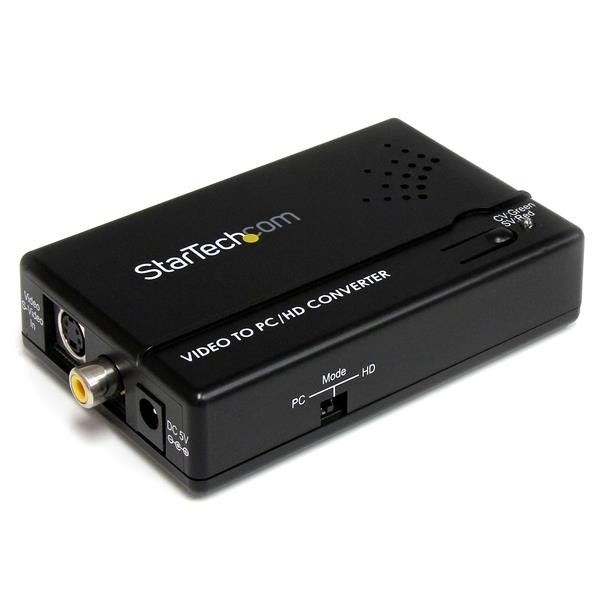 StarTech.com Adaptador de S-Video Macho - VGA Hembra, Negro