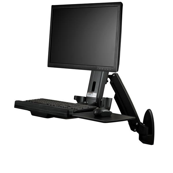 StarTech.com Estación de Trabajo de Pie y Sentado WALLSTS1, hasta 8kg, para Monitor de 24"