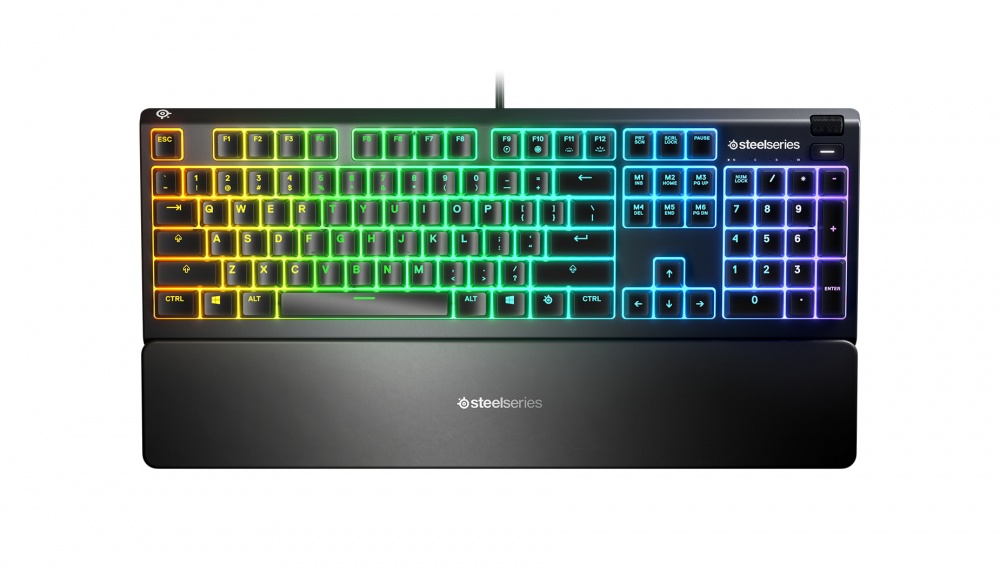 Teclado Gamer SteelSeries Apex 3 RGB, Alámbrico, USB, Negro (Inglés)