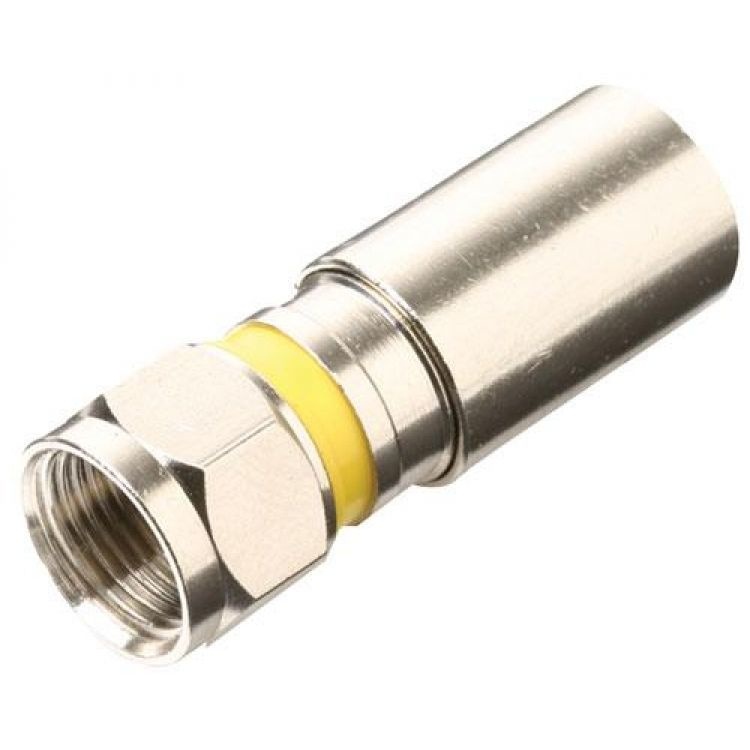 Steren Conector Coaxial Tipo F PermaSeal-II, Plata