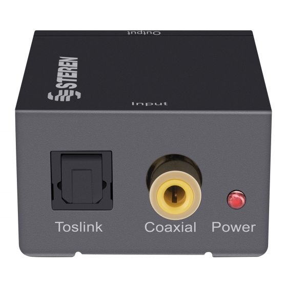 Steren Adaptador Convertidor de Audio Digital - Analogico, RCA, Negro