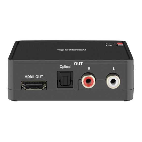 Steren Separador de Audio, HDMI Hembra - RCA/HDMI Hembra, Negro