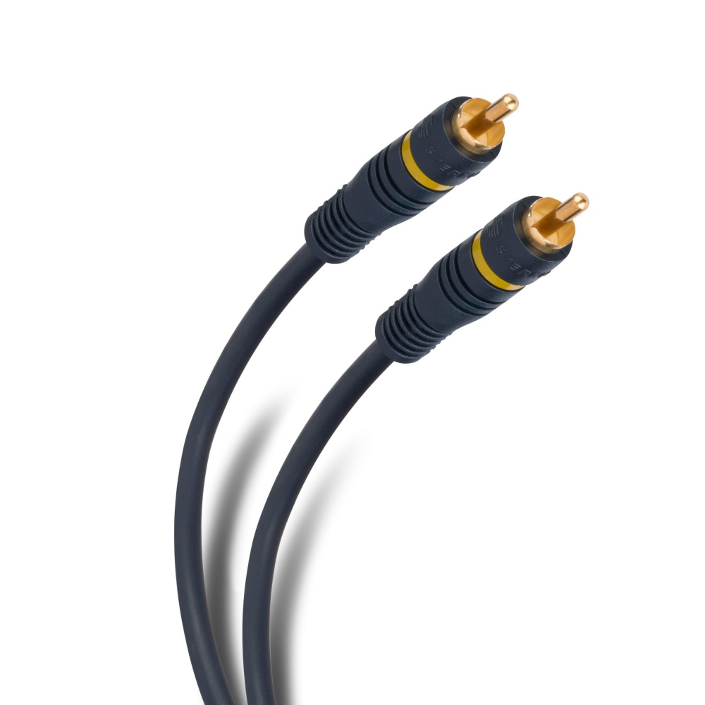Steren Cable RCA Macho - RCA Macho, 3.6 Metros, Negro