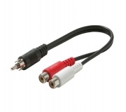 Steren Cable RCA Macho - 2 x RCA Hembra, 15cm