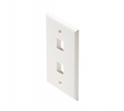 Steren Placa de Pared, RJ-45, 2 Puertos, Blanco