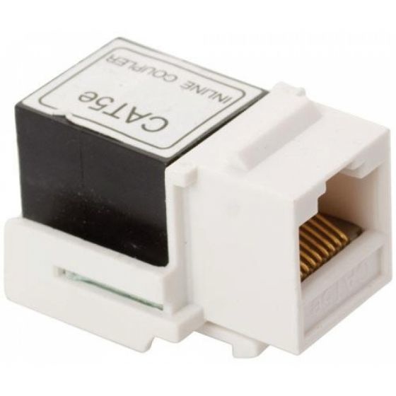 Steren Jack de Red Cat5e Tipo Keystone de 8 Posiciones, RJ-45, Blanco/Negro