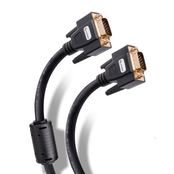 Steren Cable VGA (D-Sub) Macho - VGA (D-Sub) Macho, 1.8 Metros, Negro