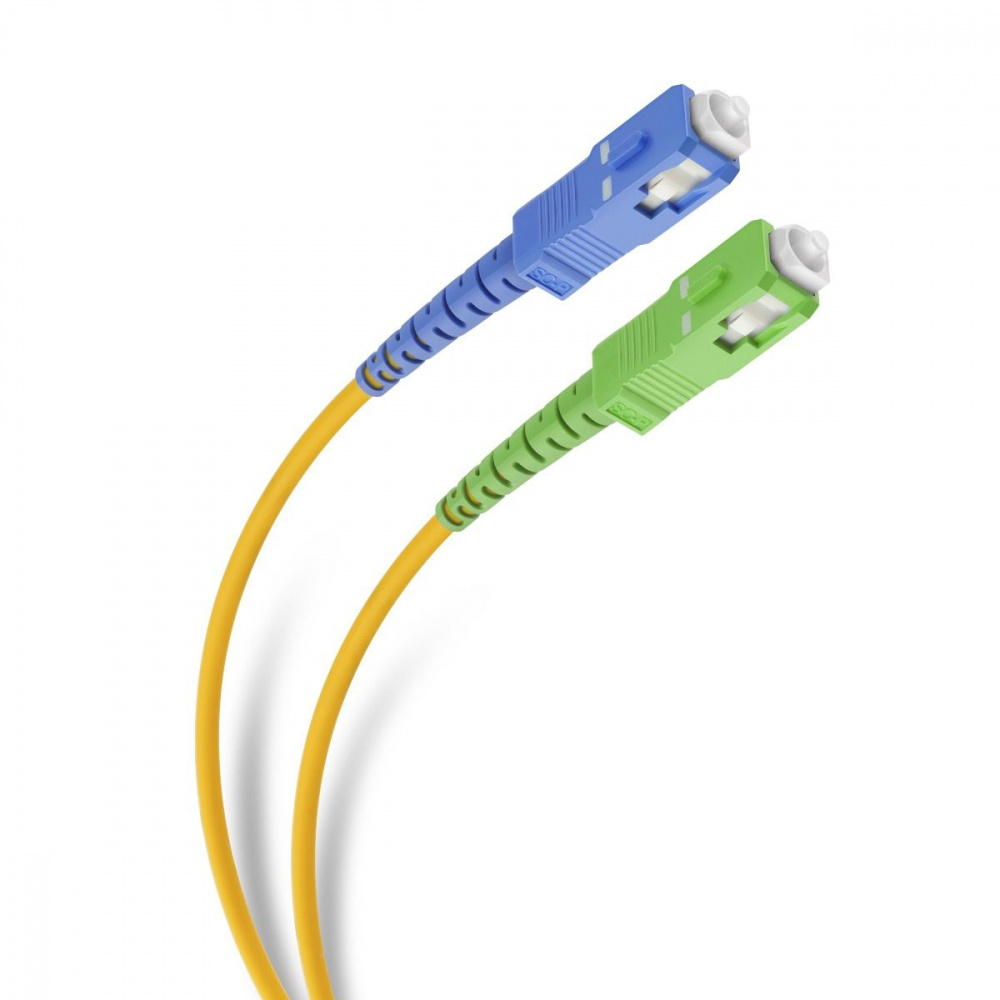 Steren Cable Fibra Óptica SC/APC Macho - SC/UPC Macho, 10 Metros, Amarillo