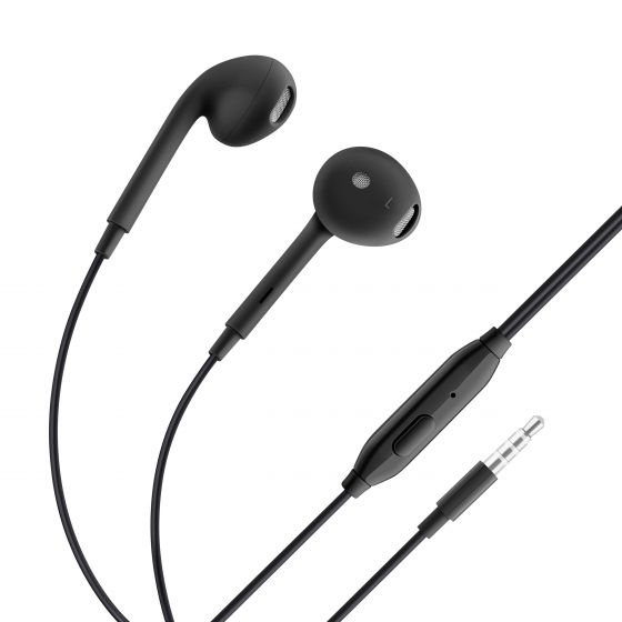 Steren Audífonos Intrauriculares con Micrófono AUD-331, Alámbrico, 1.12 Metros, 3.5mm, Negro