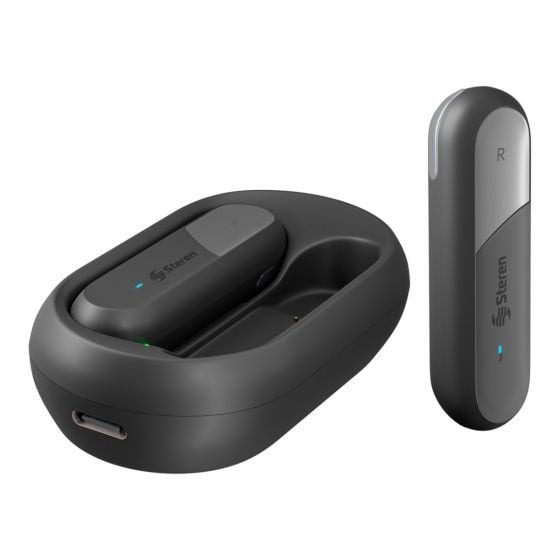 Steren Audífonos con Micrófono para lentes AUD-7100, Bluetooth, Inalámbrico, USB-C, Negro