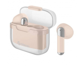Steren Audífonos Intrauriculares con Micrófono FreePods Crystal Pro, Inalámbrico, Bluetooth, USB-C, Rosa