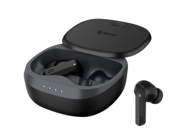 Steren Audífonos Intrauriculares con Micrófono AUD-7800, Inalámbrico, Bluetooth, Cancelación de Ruido, Negro