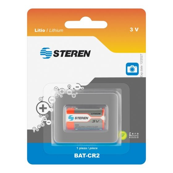 Steren Pilas de Litio CR2, 3V, 1 Pieza