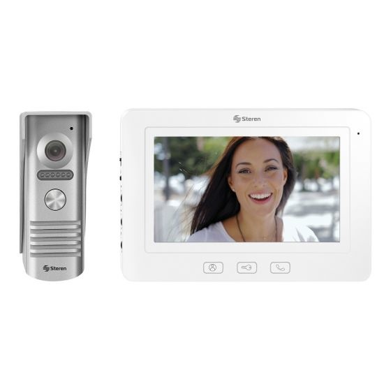 Steren Videoportero/Interfon CCTV-086, 7", Altavoz, Inalámbrico, Blanco