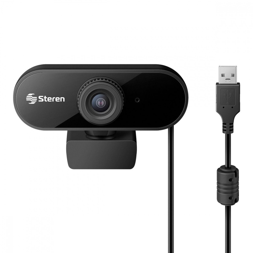 Steren Webcam COM-124, 3840 x 2160 Pixeles, USB, Negro