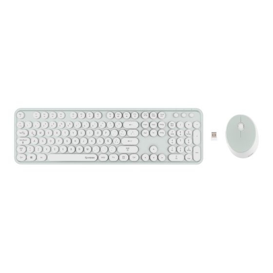 Kit de Teclado y Mouse Steren Retro, RF Inalámbrico, USB, Blanco (Español)