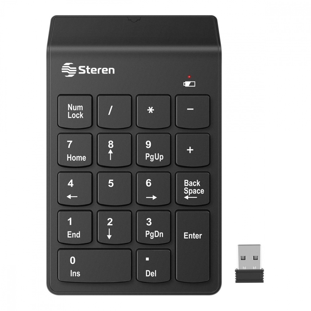 Steren Teclado Numérico COM-633, Inalámbrico, USB, Negro