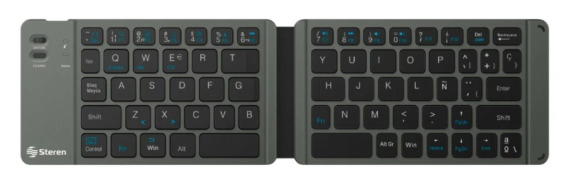 Teclado Steren COM-672 TKL, Inalámbrico, RF Inalámbrico, Gris, Español