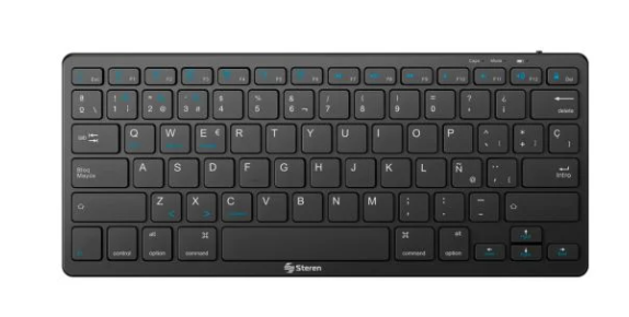Teclado Steren COM-674 75%, Inalámbrico, Bluetooth, Negro, Español