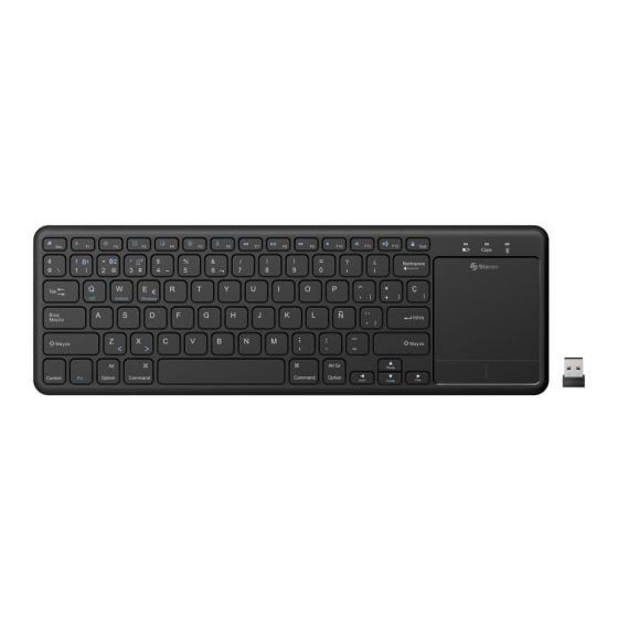 Teclado Steren COM-684 60%, Inalámbrico, RF Inalámbrico/Bluetooth, Negro, Español