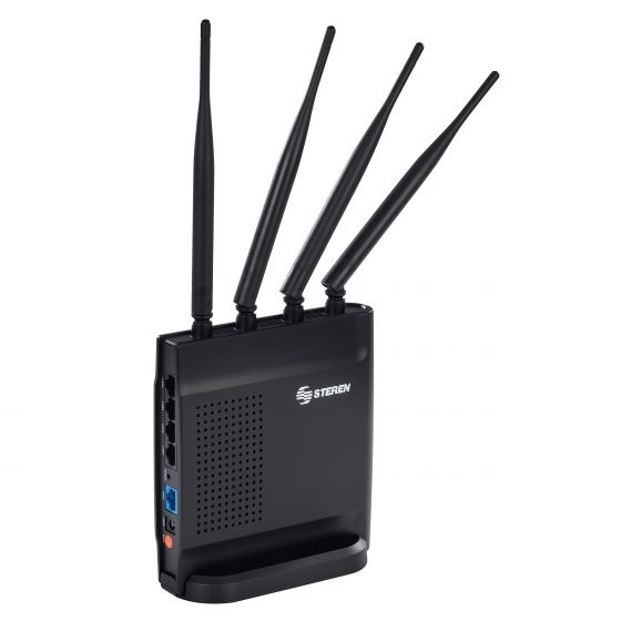 Router Steren COM-860, Inalámbrico, 600 Mbit/s, 5x RJ-45, 4 Antenas Extenas 5 dBi