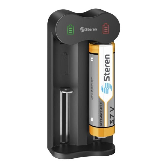 Steren Cargador Ajustable CRG-261 para 2 Pilas Cilíndricas