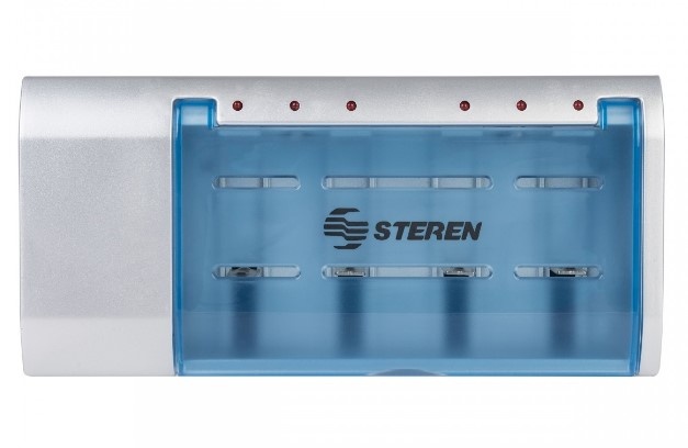 Steren Cargador Universal CRG-500 para 1- 6 Pilas AA/AAA/C/D