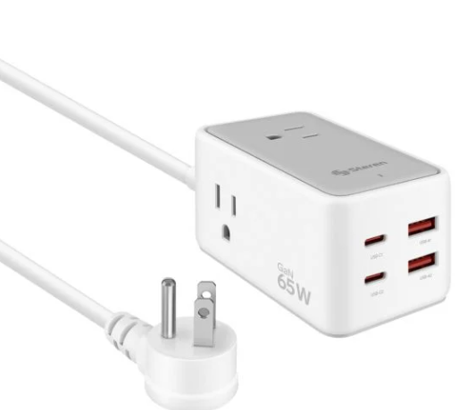 Steren Cargador de Pared ELI-7065EXT, 65W, 20V, 2 x USB-A 2 x USB-C