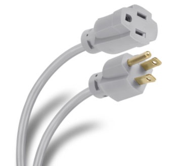 Steren Extensión Polarizada de 1 Contacto, 13A, 3 Metros, Gris