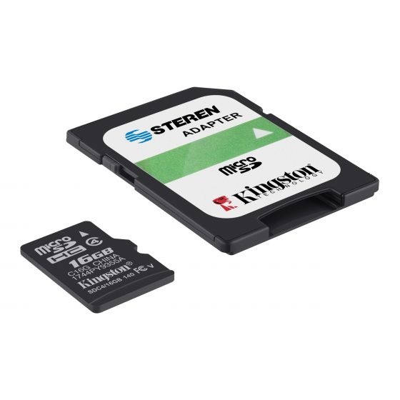 Memoria Flash Steren MSD-016/MICRO, 16GB MicroSD Clase 4, con Adaptador