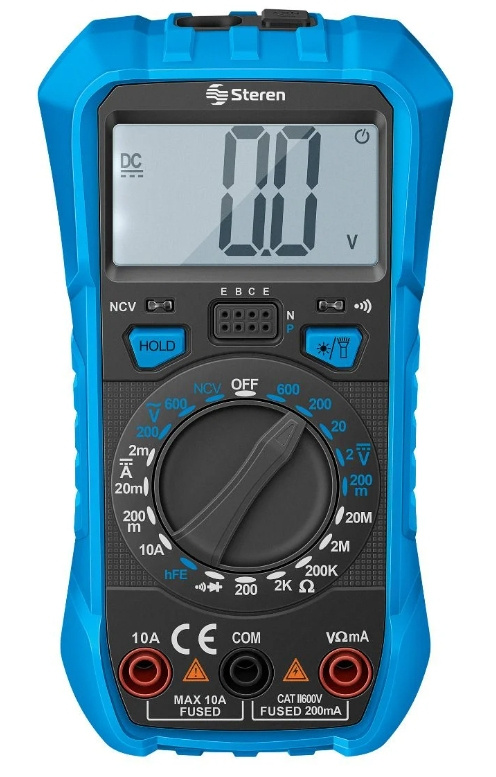 Steren Multímetro Profesional MUL-281, 200V - 600V, Azul