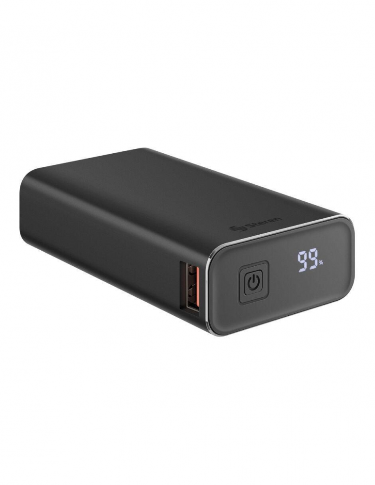 Cargador Portátil Steren Power Bank PB-M2010-NE, 10.000mAh, Negro