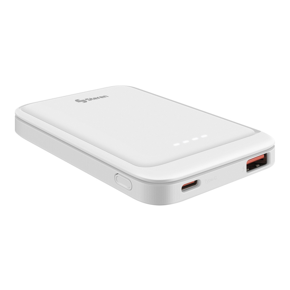 Cargador Portátil Steren Power Bank PB-S005-BL, 5000mAh, Blanco