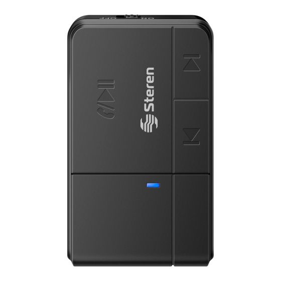 Steren Adaptador de Audio Bluetooth con Manos Libres POD-176, Recargable, 3.5mm, Negro