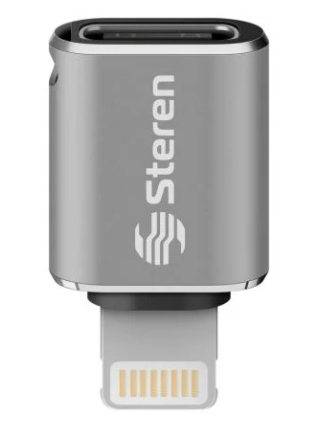 Steren Adaptador USB-C Macho - Lightning Macho