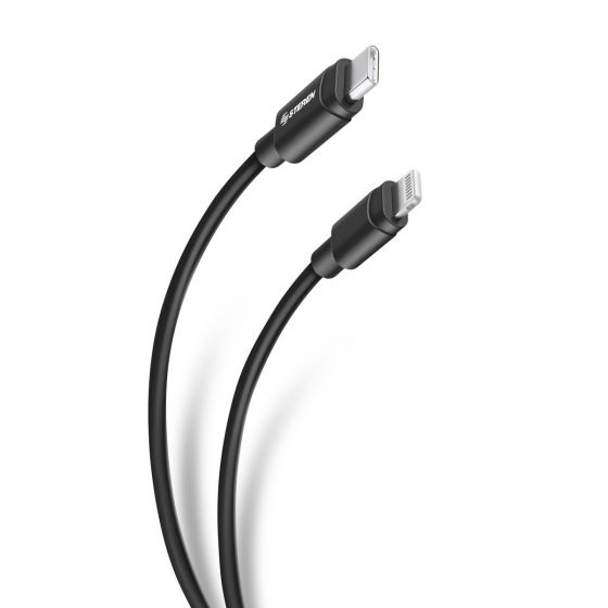 Steren Cable USB C Macho Lightning Macho 1.8m Negro POD460 Cyberpuerta.mx
