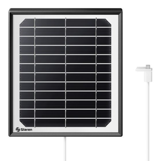 Steren Panel Solar para Cámara de Batería Recargable PS-5V, 3W, 600mA