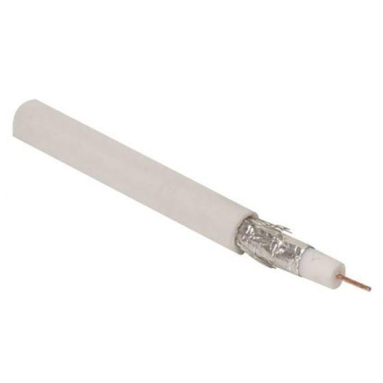 Steren Cable Coaxial RG6, Blanco Precio por Metro, RG6B305 VTA