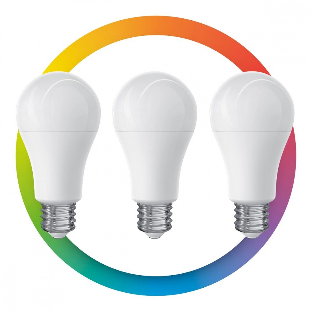 Steren Foco LED Inteligente SHOME-120, WiFi, RGB, E27, 7W, 480 Lúmenes, Ahorro de 87% vs Foco Tradicional 55W, 3 Piezas