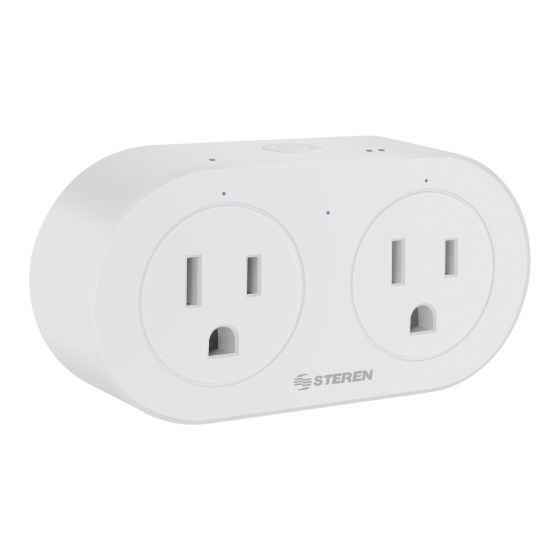 Steren Smart Plug SHOME-130, Wi-Fi, 2 Conectores, 1000W, 10A, Blanco
