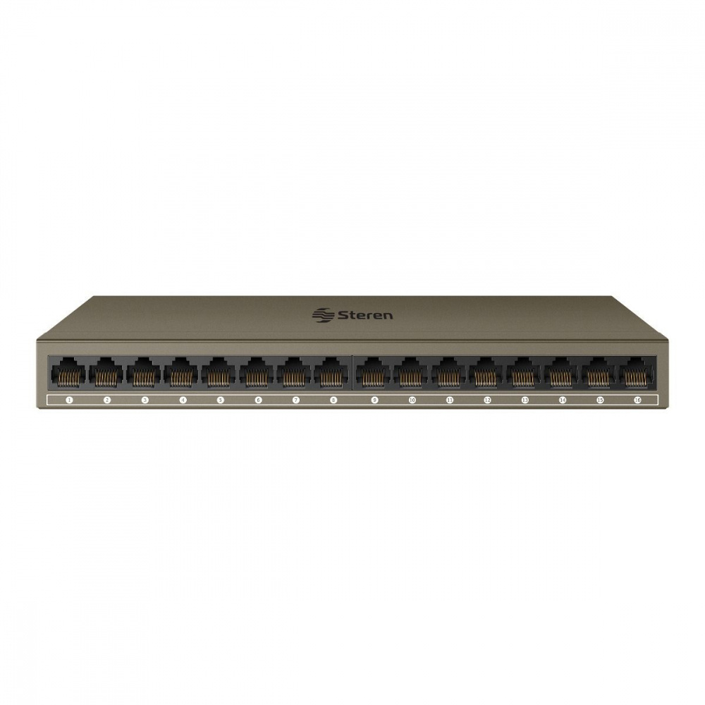 Switch Steren Gigabit Ethernet SWI-116, 16 Puertos 10/100/1000Mbps, 32 Gbps - No Administrable